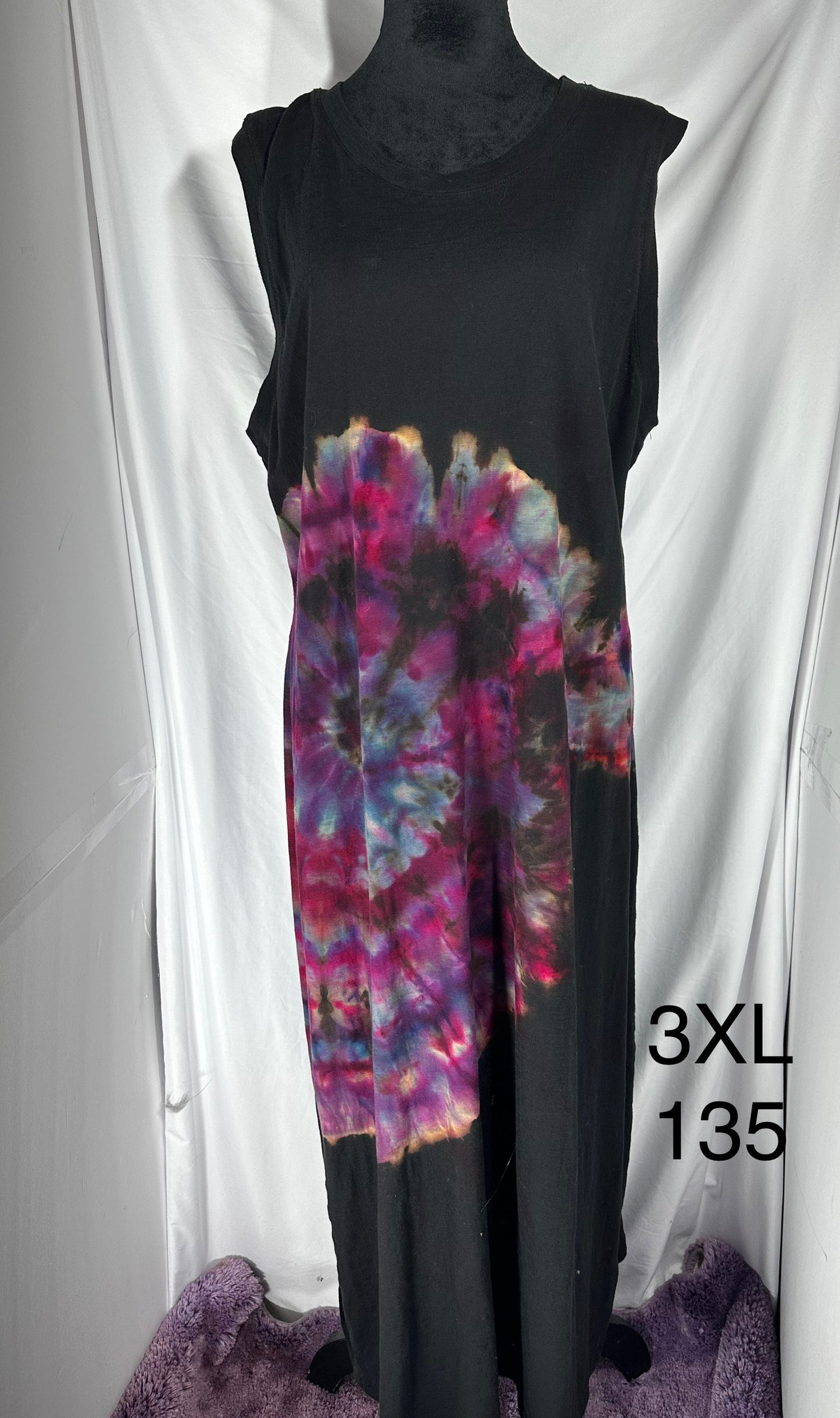 3XL Sleeveless Cotton Midi length Dress #135