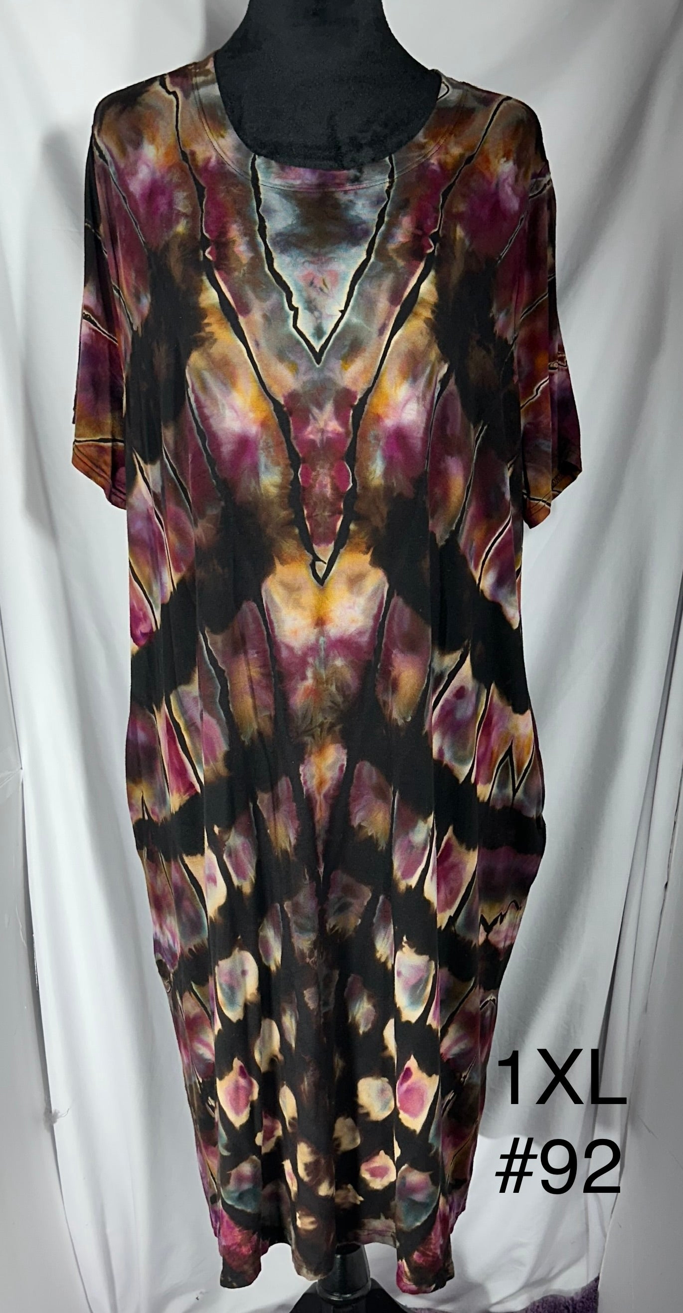 1XL Short Sleeve Knee/Midi length Dress #92