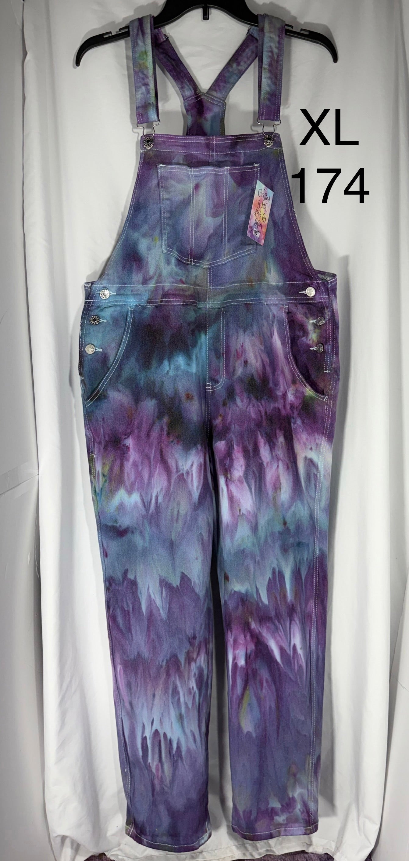 X-Large Women's Bib Overalls Pants or roll up for Capri's! #174