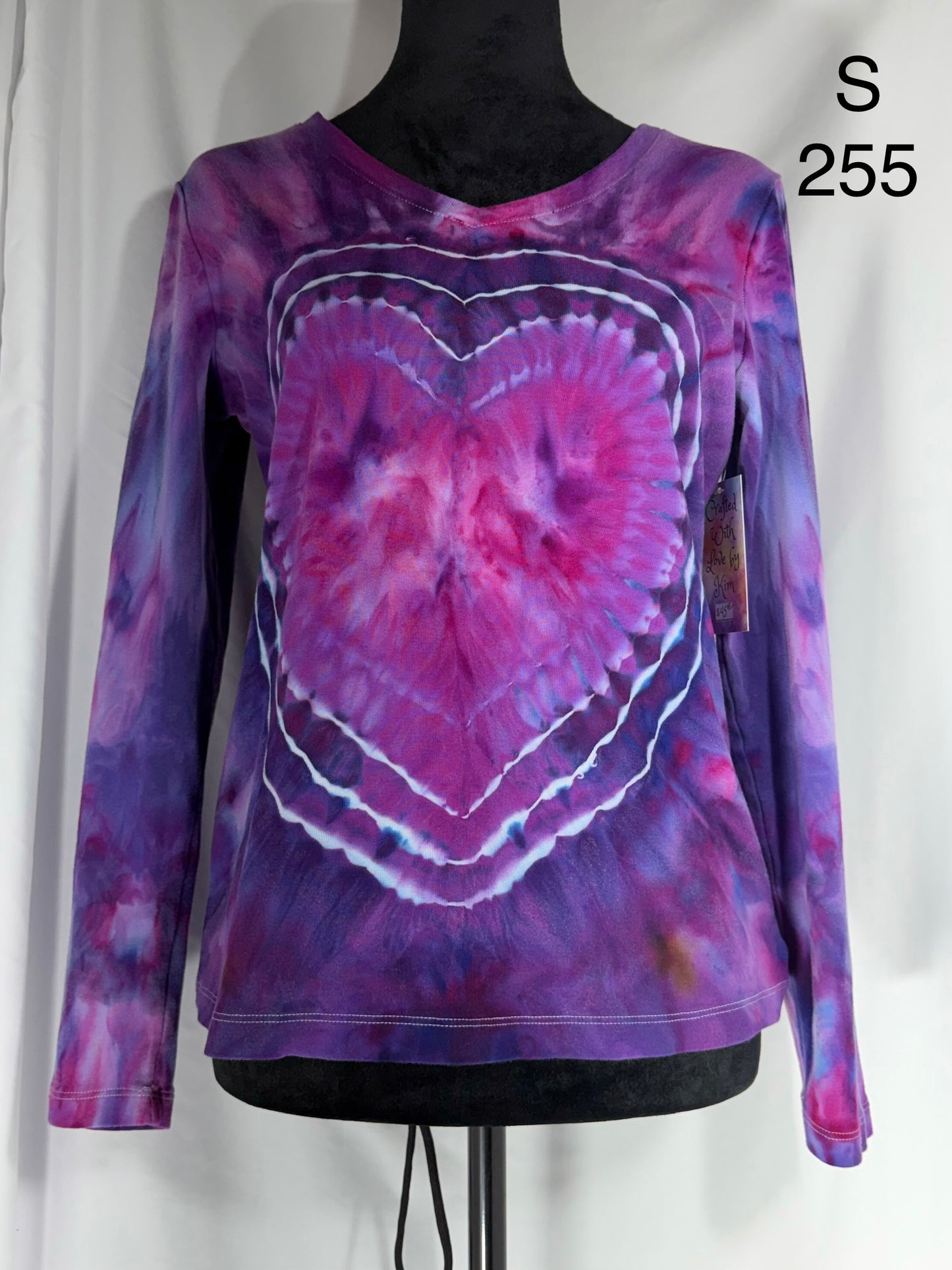 S Women's Cotton Long Sleeve V-neck Top #255