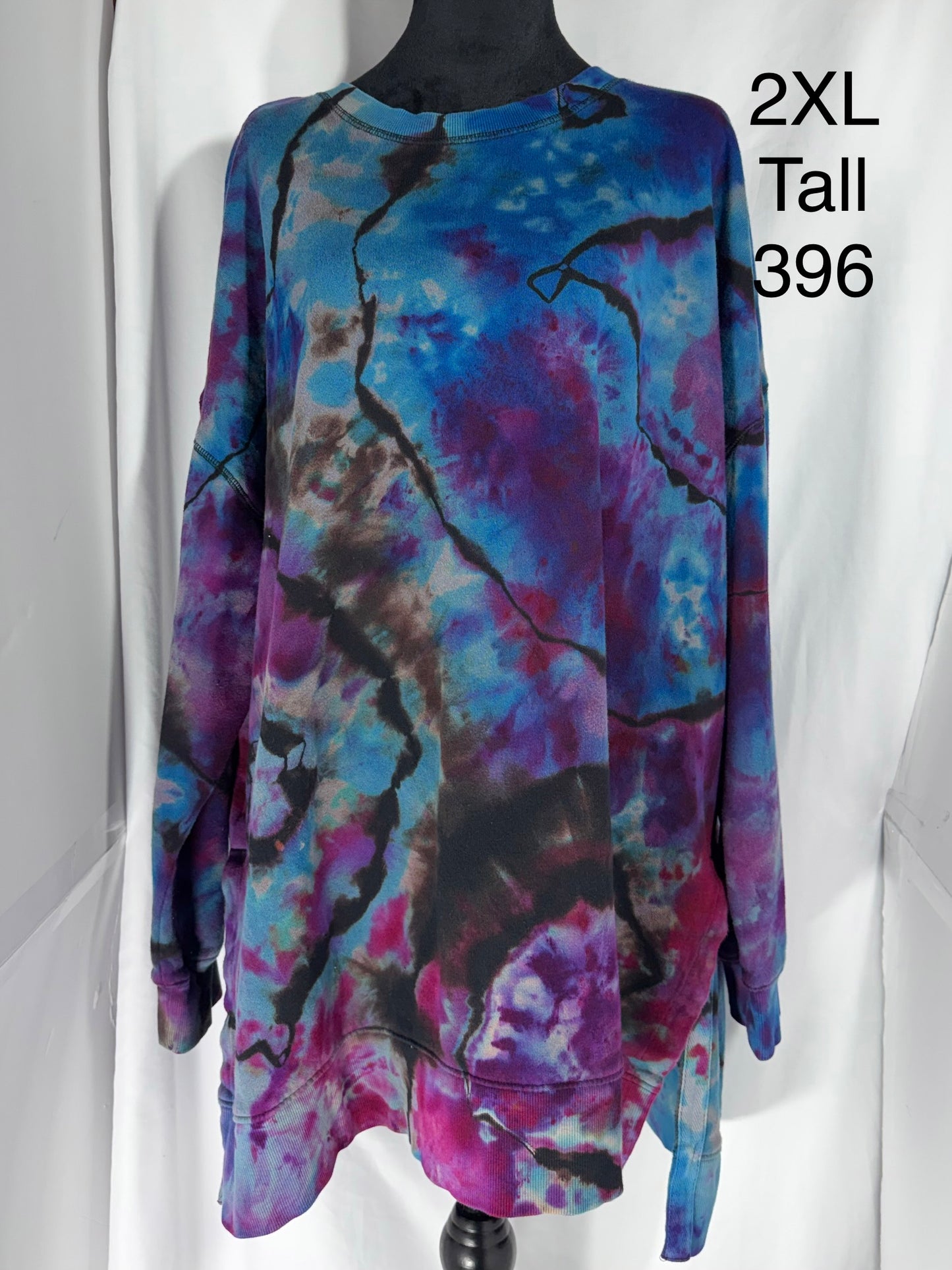 2XL Tall Women's Long Sleeve Tunic Sweatshirt with Slits on sides #396