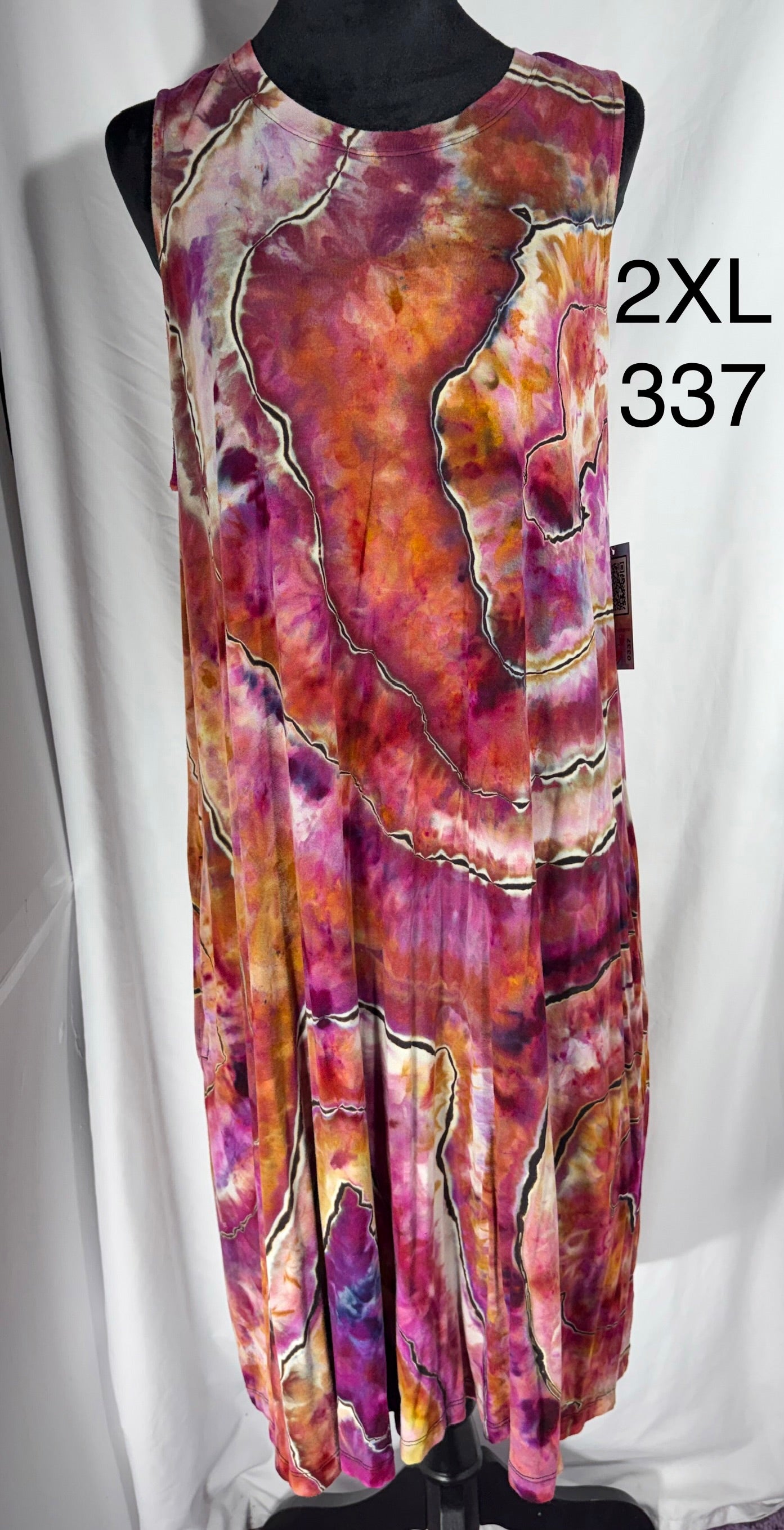 2XL Sleeveless Knee Length Flowy Dress #337