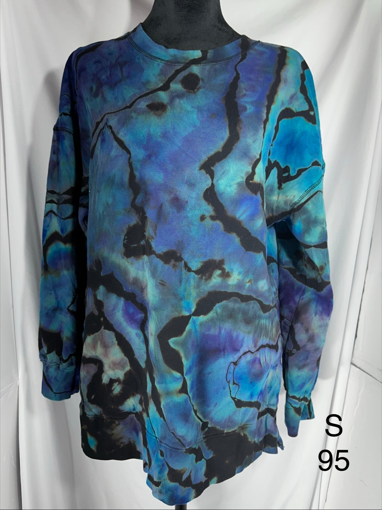 S Women's Crew Tunic Sweatshirt Splits on sides #95