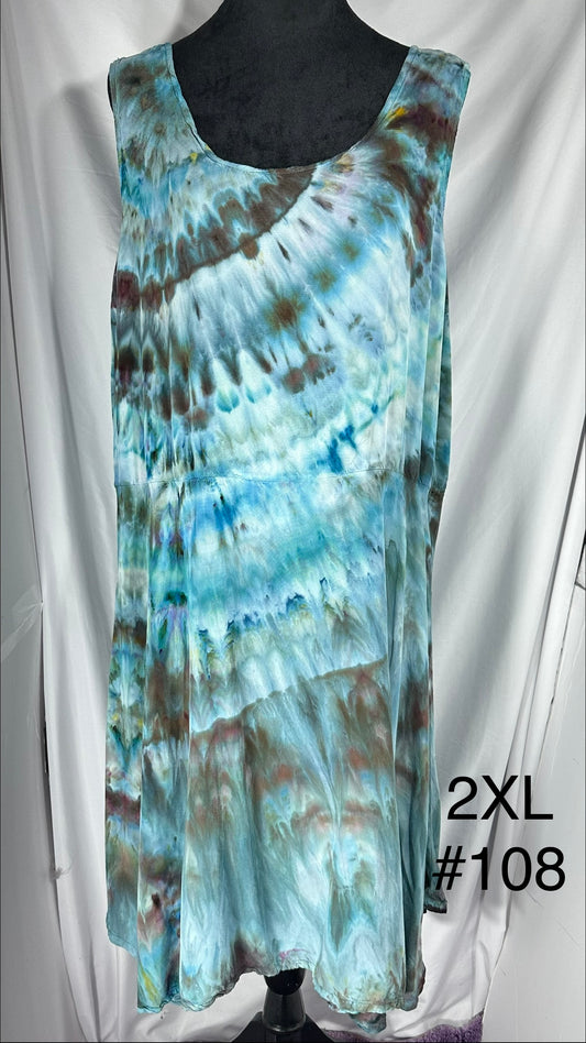2XL Sleeveless Knee Length Dress #108