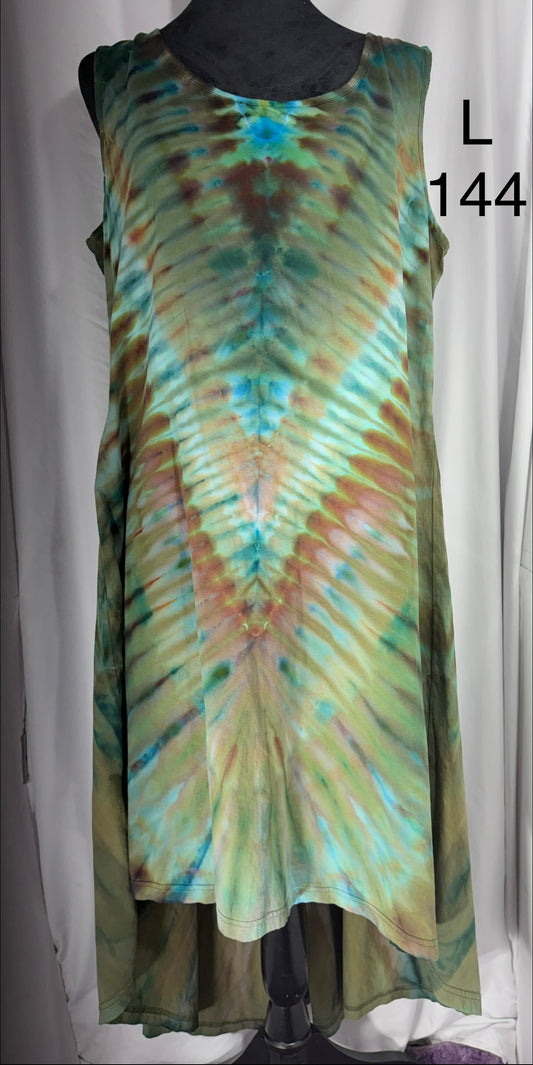 L Sleeveless High Low Dress 144