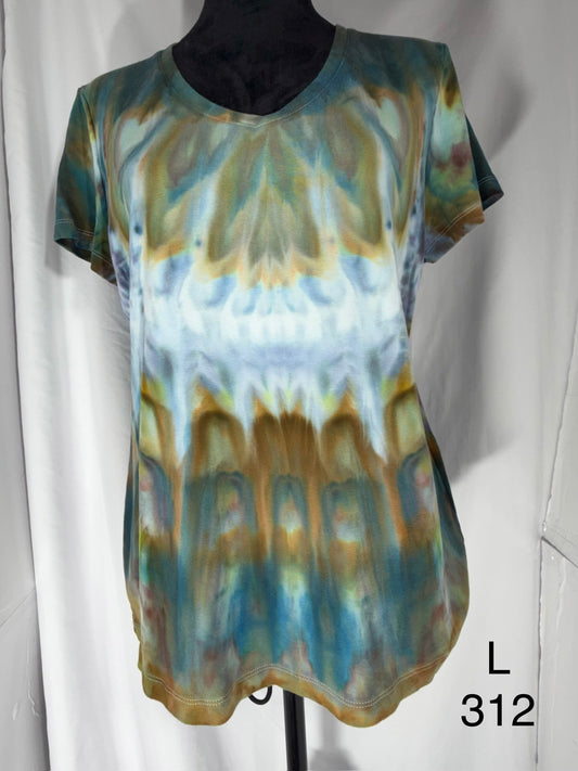 L Women’s V-Neck Cotton T-shirt #312